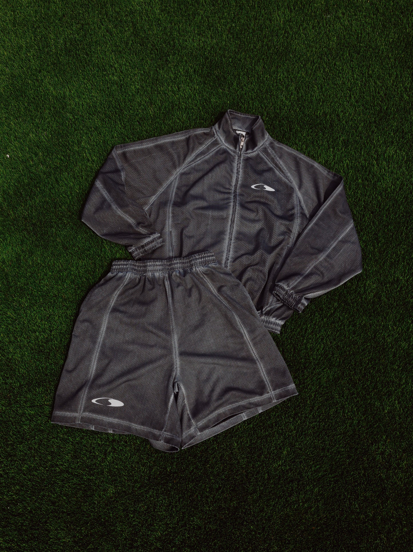 Crescent Vintage Wash Full Zip Mesh Jacket