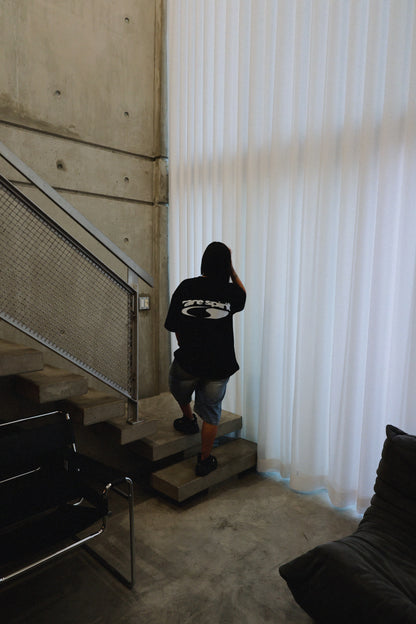 Crescent Logo Black Heavyweight T-Shirt