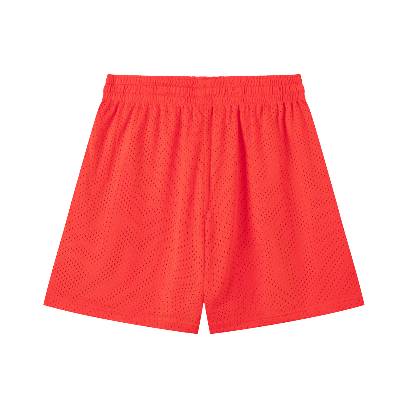 Crescent Logo Red Mesh Drawstring Shorts