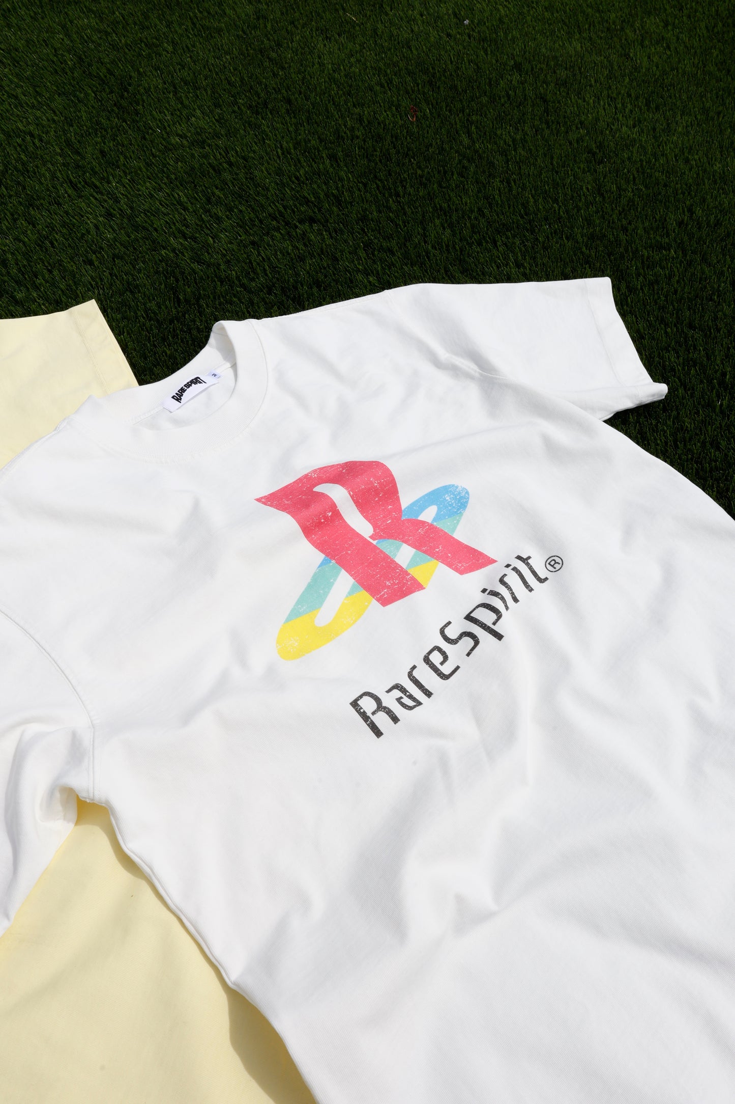 RS One Drop Shoulder White T-shirt