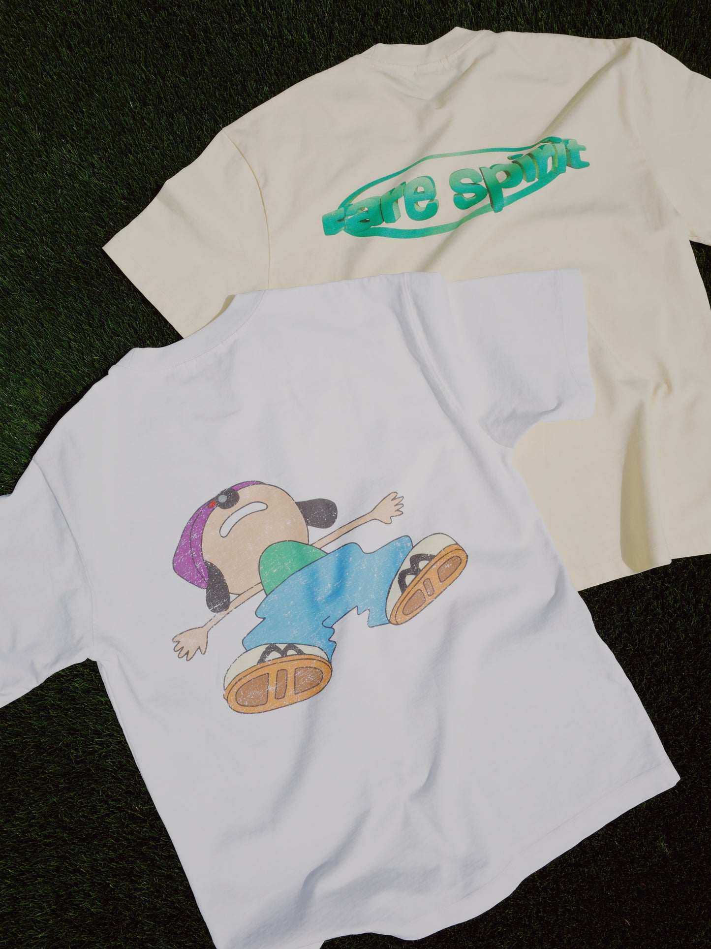 RS One Drop Shoulder White T-shirt