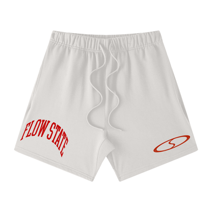 Flow State Oat Grey Cotton Shorts