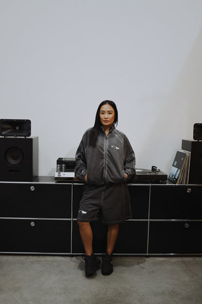 Crescent Vintage Wash Full Zip Mesh Jacket