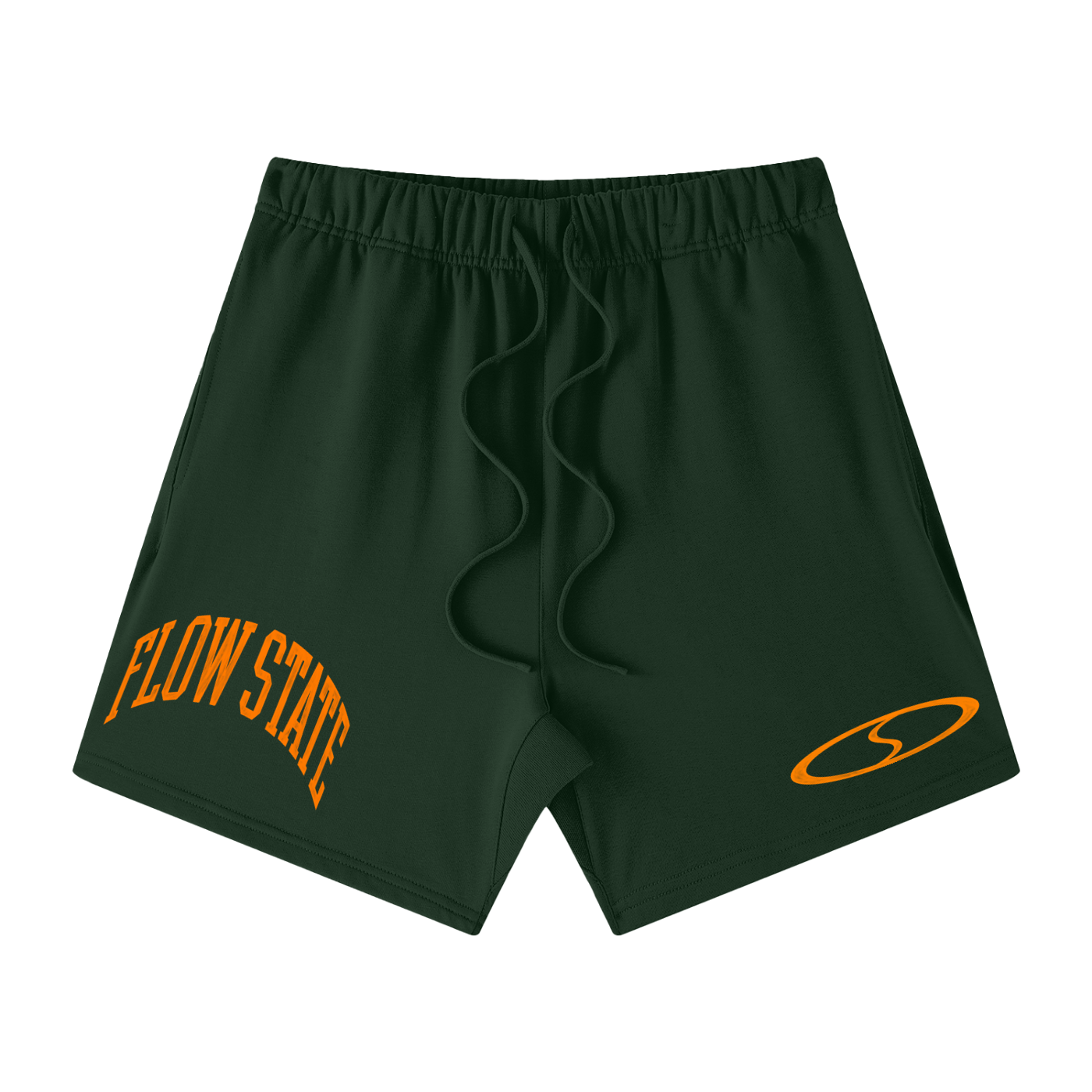 Flow State Deep Green Cotton Shorts