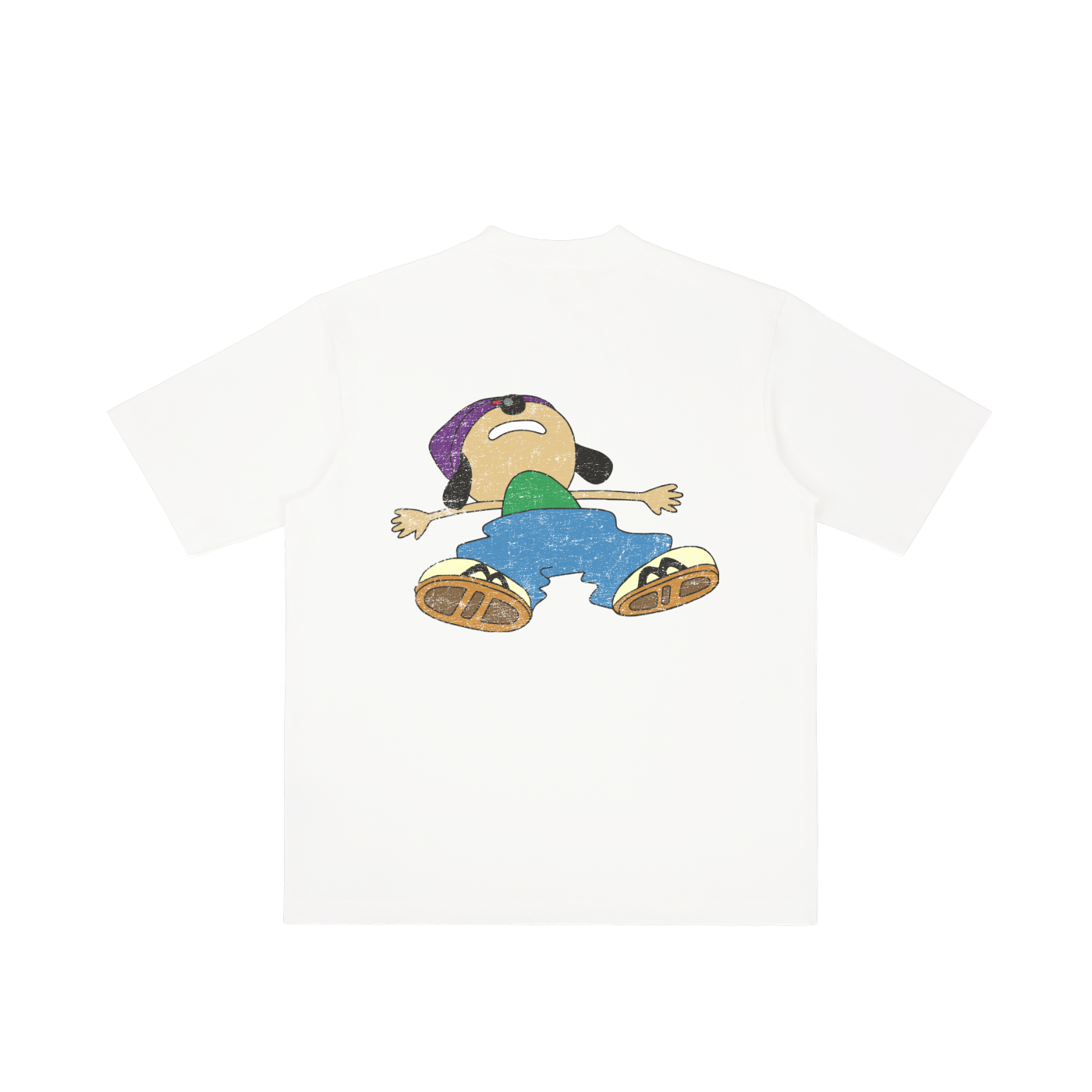 RS One Drop Shoulder White T-shirt