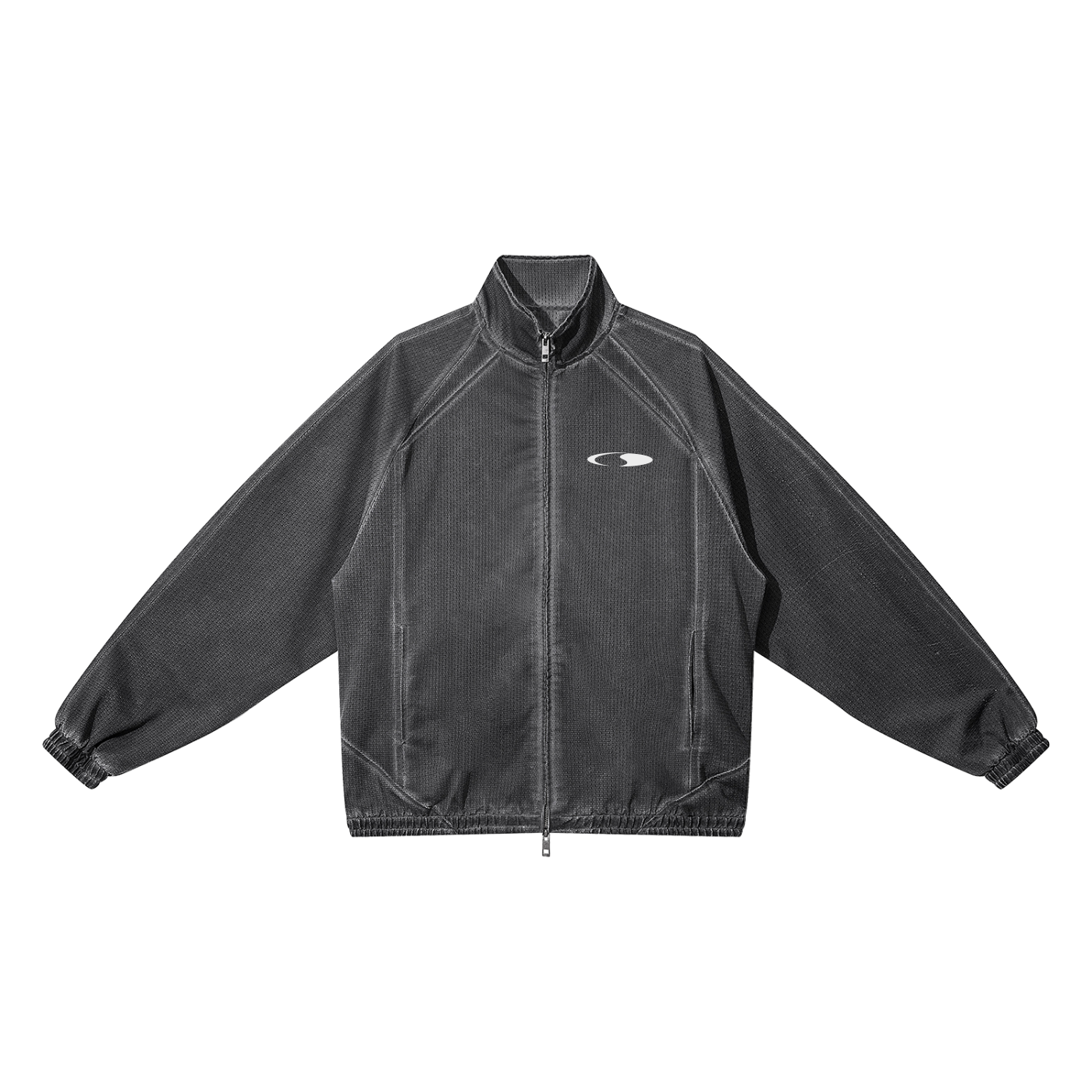 Crescent Vintage Wash Full Zip Mesh Jacket