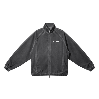 Crescent Vintage Wash Full Zip Mesh Jacket