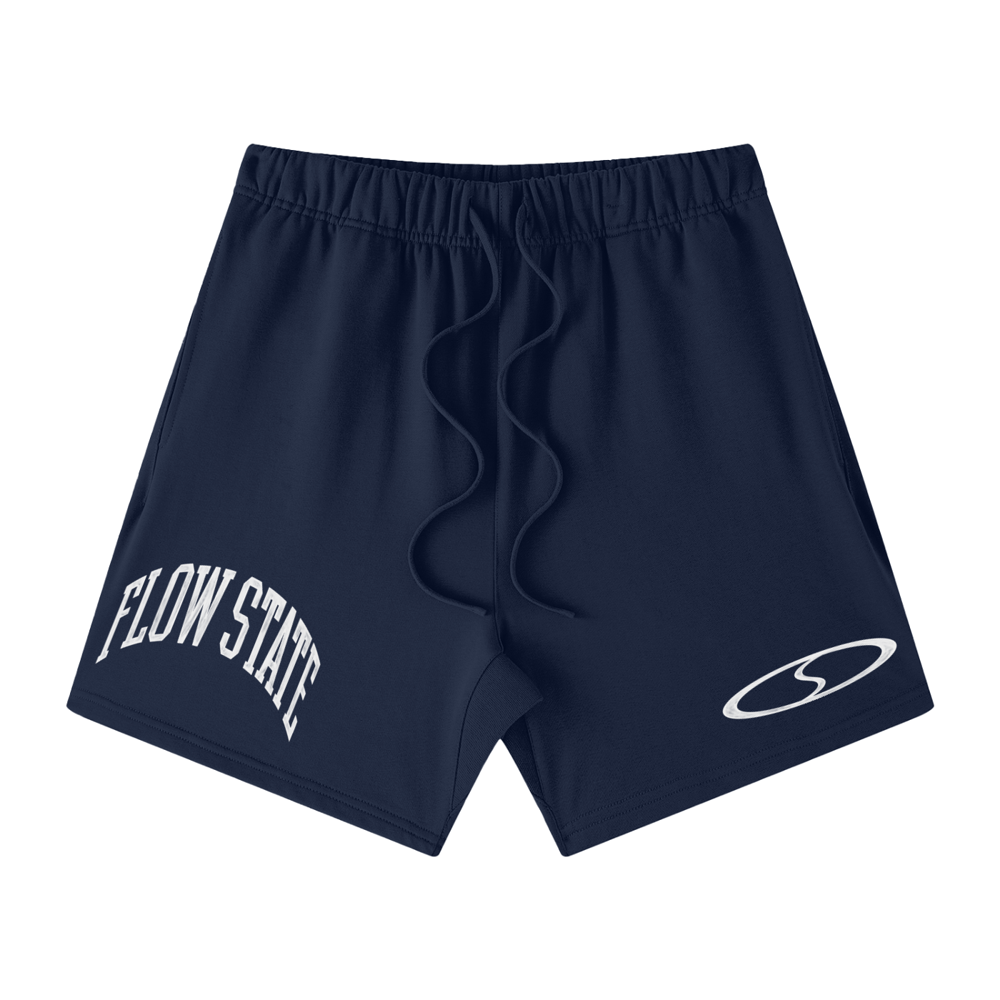 Flow State Navy Blue Cotton Shorts