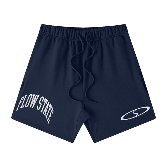 Flow State Navy Blue Cotton Shorts