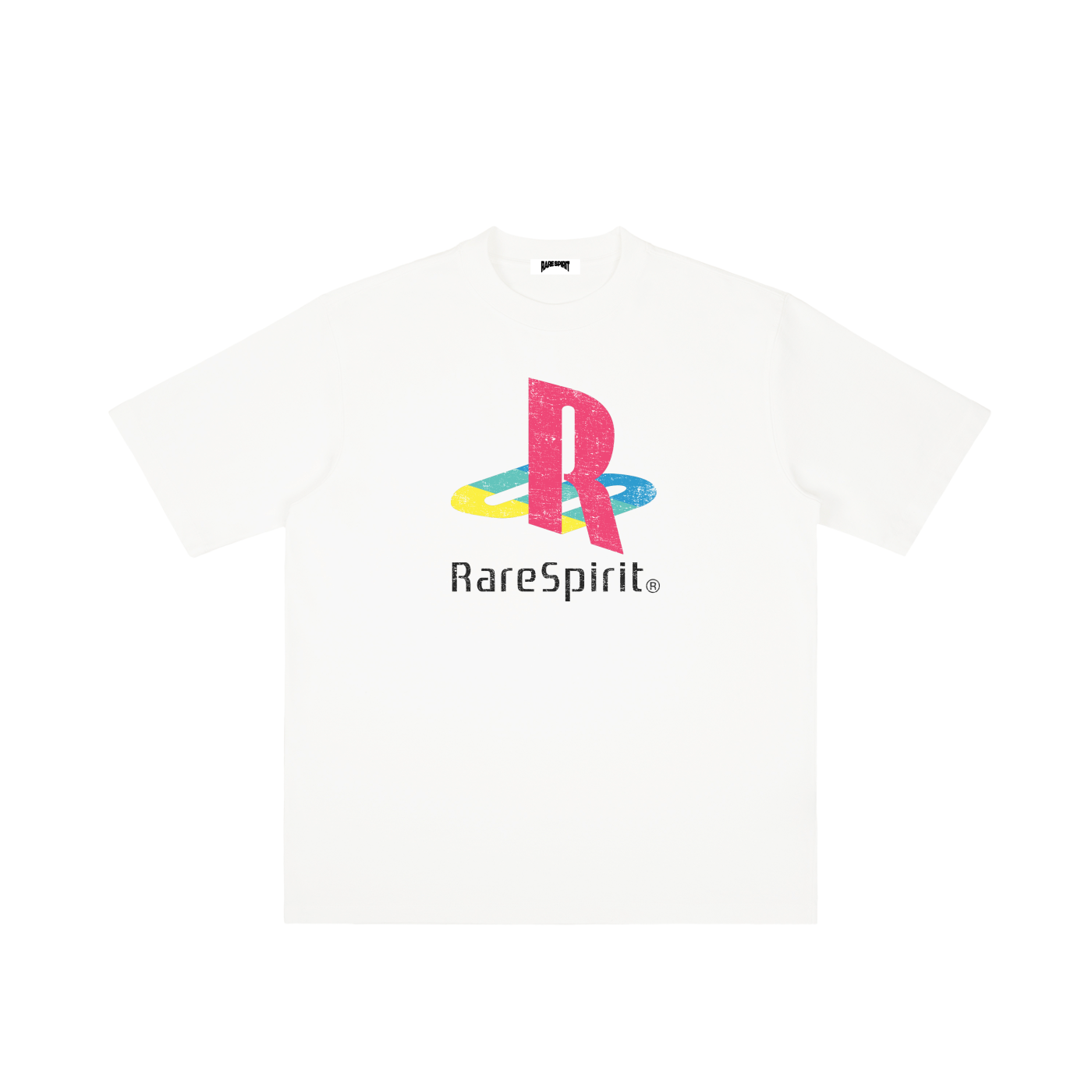 RS One Drop Shoulder White T-shirt