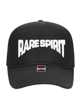 Load image into Gallery viewer, Rare Spirit Arch Logo Trucker Hat (Black)
